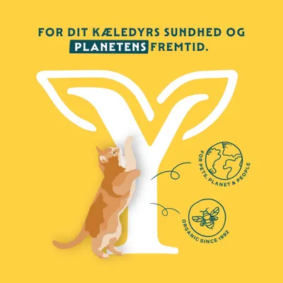 For dit kæledyrs sundhed og planetens fremtid. Symbol: For kæledyr, planet & mennesker; Økologisk siden 1992. For dit kæledyrs sundhed og planetens fremtid. Symbol: For kæledyr, planet & mennesker; Økologisk siden 1992.