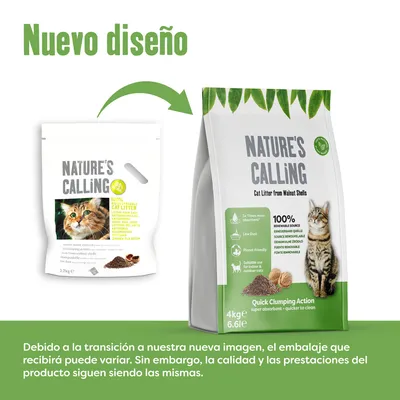 Nature's Calling arena biogdegradable vegetal para gatos
