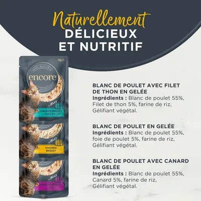 Lot mixte Encore en gelée 20 x 50 g sachets pour chat