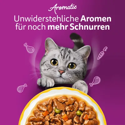 Lot économique Whiskas 1+ Aromatic Selection 96 x 85 g