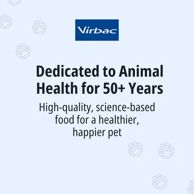 Virbac. Da oltre 50 anni impegnata per la salute degli animali. Alimento di alta qualità, basato su principi scientifici, per un animale domestico più sano e felice. Virbac. Da oltre 50 anni impegnata per la salute degli animali. Alimento di alta qualità, basato su principi scientifici, per un animale domestico più sano e felice.
