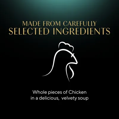 Made from carefully selected ingredients. Whole pieces of Chicken in a delicious, velvety soup.