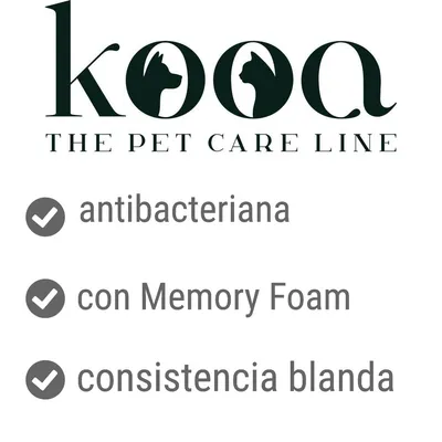 kooa THE PET CARE LINE. antibacteriana, con Memory Foam, consistencia blanda.