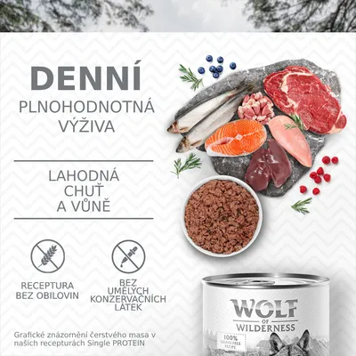 Wolf of Wilderness Senior - Duo-Protein receptura 6 / 24 x 300 g mističky
