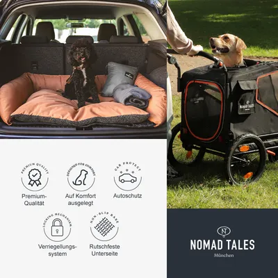 Nomad Tales München. Premium-Qualität, auf Komfort ausgelegt, Autoschutz, Verriegelungssystem, rutschfeste Unterseite.