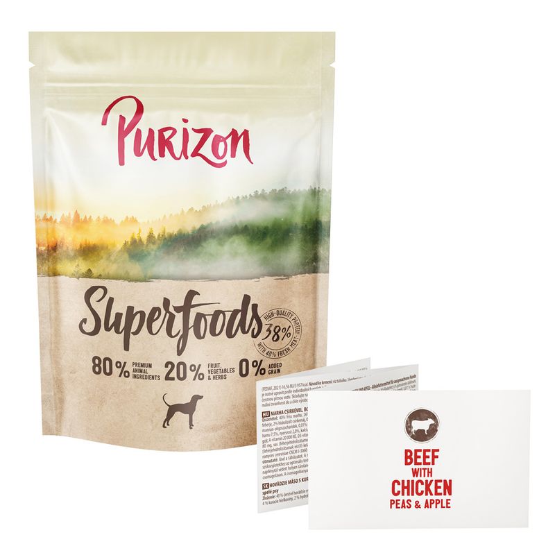 Purizon Superfoods Rind mit Huhn, Erbsen und Äpfeln