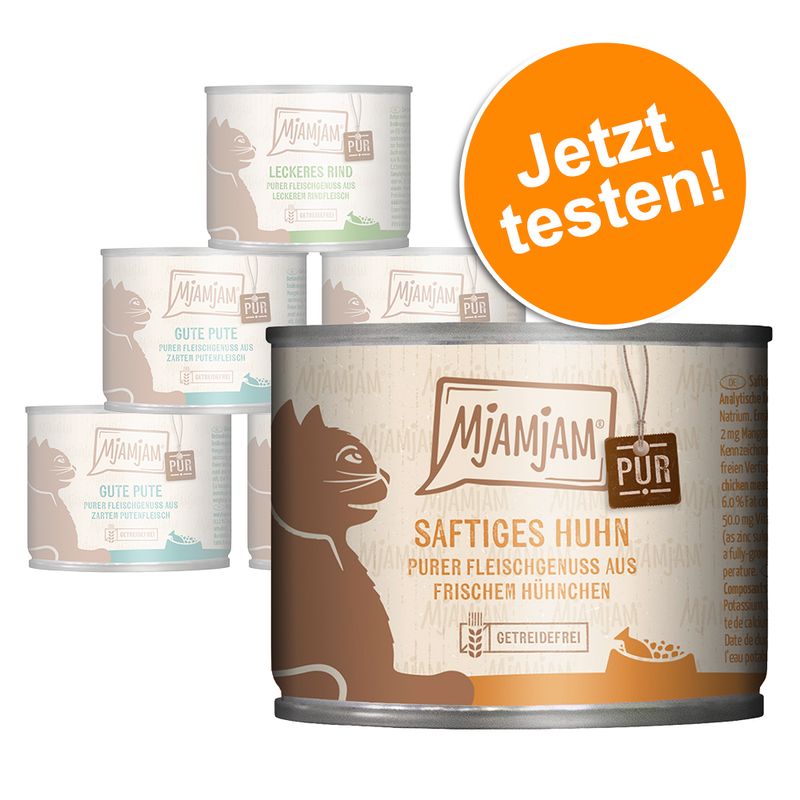 Pachet mixt MjAMjAM Pure Meat Pleasure 6 x 200 g
