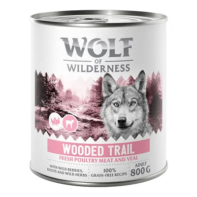 Wolf of Wilderness Wooded Trail, frisches Geflügel und Kalbfleisch, mit Wildbeeren, Wurzeln und Kräutern, 100% getreidefrei, Adult, 800g.