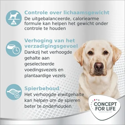 Concept for Life. Controle over lichaamsgewicht, verhoging van het verzadigingsgevoel en spierbehoud dankzij uitgebalanceerde formule met vezels en verhoogd eiwitgehalte.