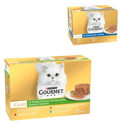 96 x 85 г Gourmet Gold влажный корм + Gourmet паштет 24 x 85 г в подарок!