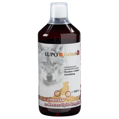LUPO Gelenköl, Unterstützung des Gelenkstoffwechsels bei Knochen- und Gelenkentzündung, mit Lyprosan-Meeres-Lipid-Komplex, 1000 ml.