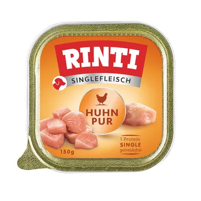 Rinti Singlefleisch Chicken Pure, 150g. Grain-free, 1 protein.