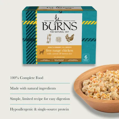 Burns Free Range Chicken with Carrots & Brown Rice - dog wet food - 6 x 395g Burns Free Range Chicken with Carrots & Brown Rice - dog wet food - 6 x 395g
