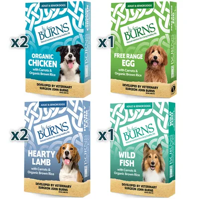Burns Variety Box vådfoder til hunde 6 x 395 g