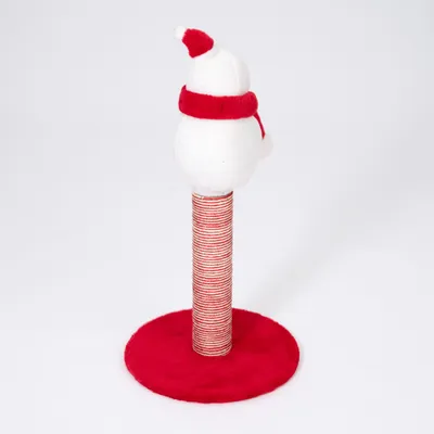 zooplus Exclusive škrabací kmeň snehuliak - červená / biela zooplus Exclusive škrabací kmeň snehuliak - červená / biela