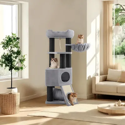 Feandrea Cat Tree - Grey/Black - cat tree Feandrea Cat Tree - Grey/Black - cat tree