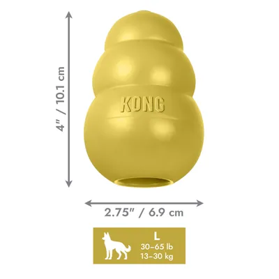 KONG Classic Gold - Rozmiar L: ok. Ø 7, x wys. 10 cm KONG Classic Gold - Rozmiar L: ok. Ø 7, x wys. 10 cm