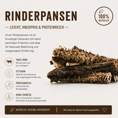 George & Bobs Hundesnacks 200 g - Rinderpansen