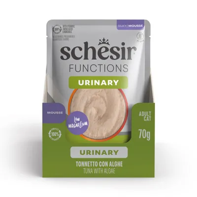 Schesir Functions Mousse 12 x 70 g - Urinary med tonfisk & alger Schesir Functions Mousse 12 x 70 g - Urinary med tonfisk & alger