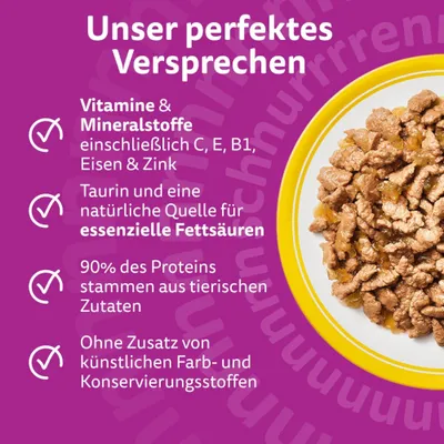 Whiskas 1+ Adult Frischebeutel 40 x 85 g - Geflügel in Gelee (4 Sorten) Whiskas 1+ Adult Frischebeutel 40 x 85 g - Geflügel in Gelee (4 Sorten)