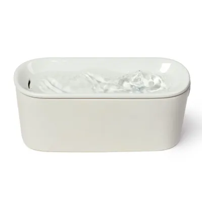 Cat Mate lille keramisk drikkefontæne, lysegrå - 800 ml Cat Mate lille keramisk drikkefontæne, lysegrå - 800 ml
