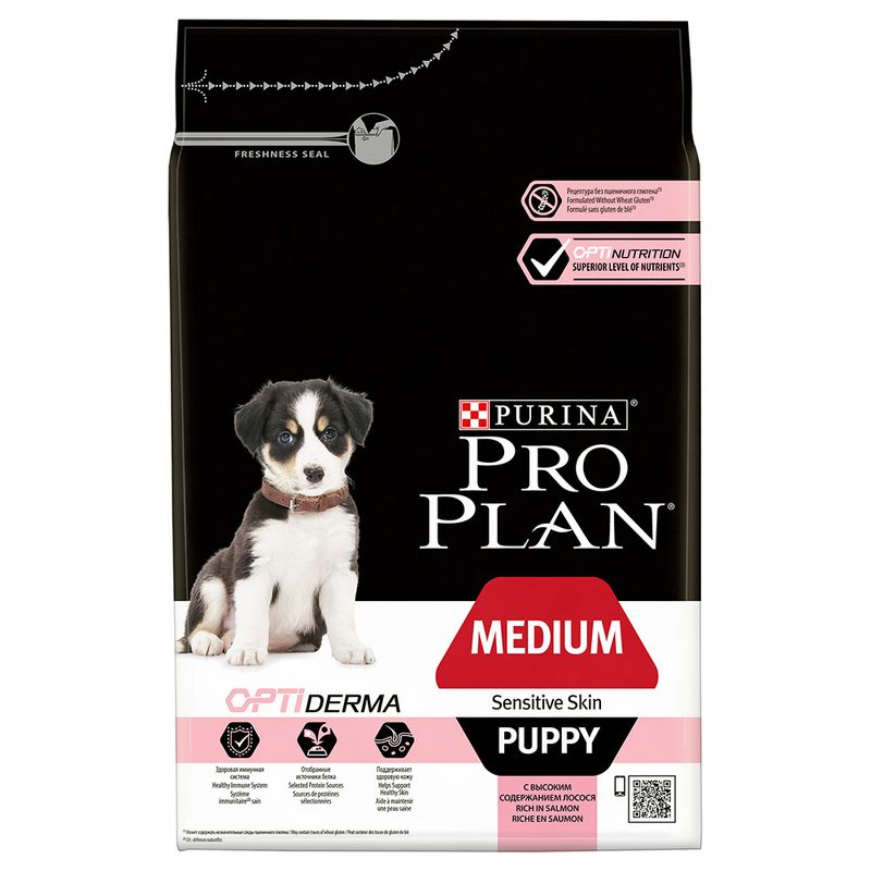 PURINA PRO PLAN Medium Puppy Sensitive Skin OPTIDERMA
