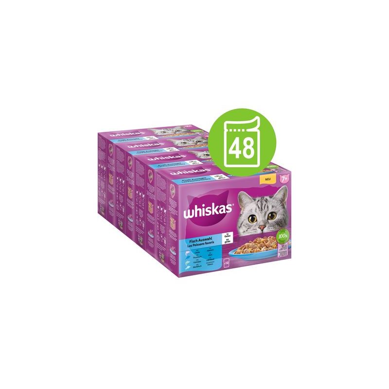 Ekonomipack: Whiskas Senior portionspåse 48 x 85 g