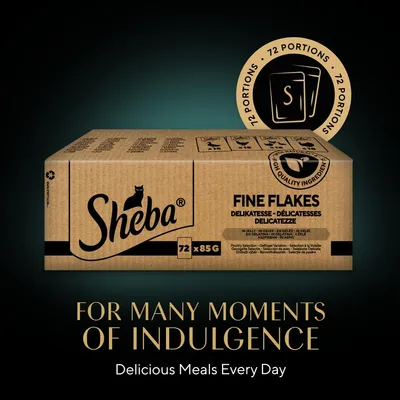 Sheba Pouches Fine Flakes in Jelly 72 x 85g