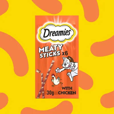 Dreamies Adult Cat Meaty Sticks with Tasty Chicken - 30g