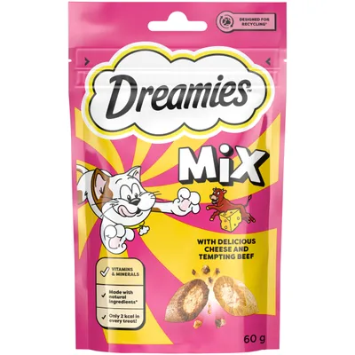 Dreamies Mix Cat Treats - Cheese & Beef