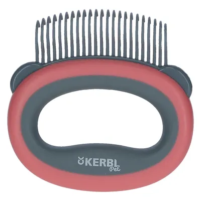 Kerbl Pet Bürste mit grauem Griff und roten Akzenten, geeignet für Fellpflege.