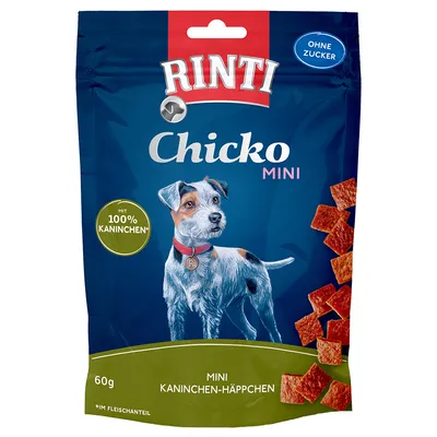 Rinti Chicko Mini хапки заек, 60g, със 100% заек, без захар.