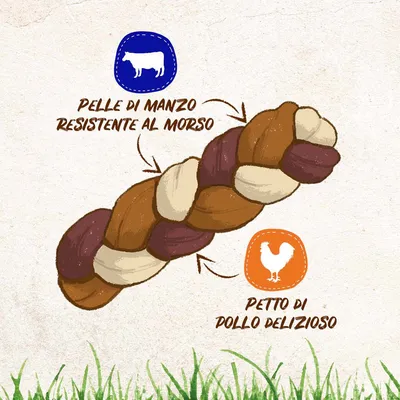 8in1 Delights Treccia da masticare Pollo
