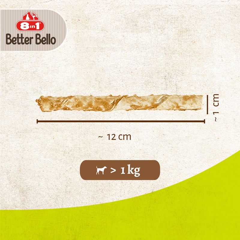 8in1 Better Bello Bâtonnets de poulet torsadés pour chien