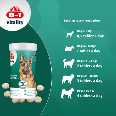 8in1 Vitality glukosamin + MSM tabletter