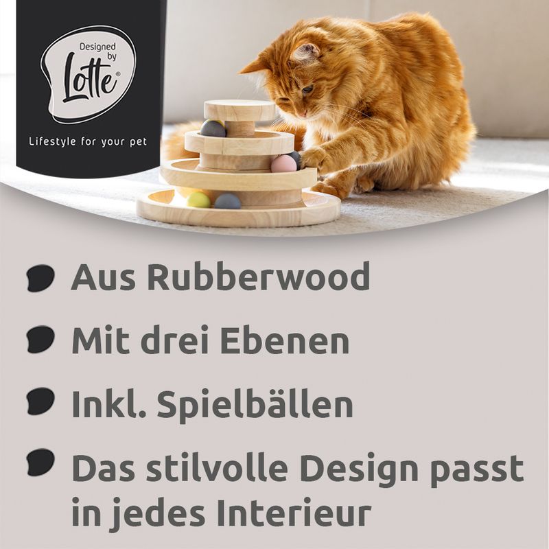 Designed by Lotte Holz-Spielturm Mia für Katzen