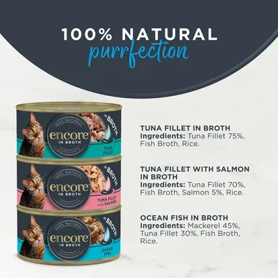 Encore Cat Tin Multipack Selection 8 x 70g - Fish Selection (3 Varieties)