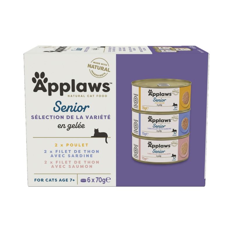 Lot Applaws Senior 12 x 70 g pour chat