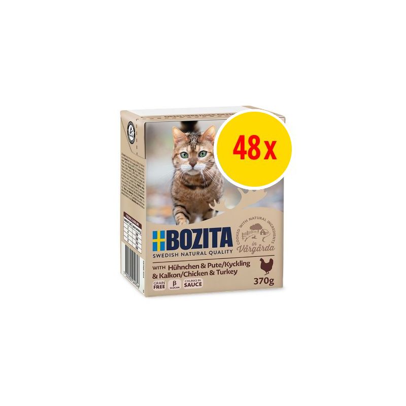Sparpack: 48 x 370 g Bozita Tetra bitar i sås