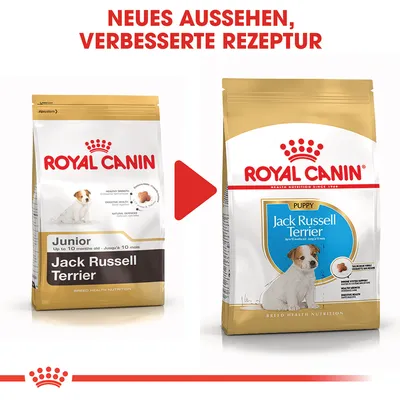 Royal Canin Jack Russell Terrier Junior wird zu Royal Canin Jack Russell Terrier Puppy. Neues Aussehen, verbesserte Rezeptur.