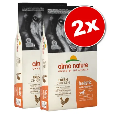 Lot Almo Nature Holistic pour chien 2 x 12 kg