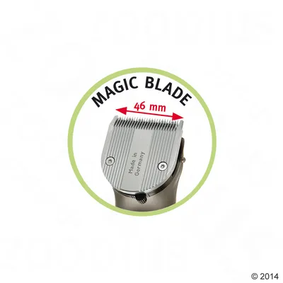 Tête de tondeuse Magic Blade, largeur 46 mm, texte visible : Made in Germany.
