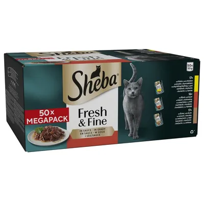 Sheba Fresh & Fine in Gravy Mini Pouches 50 x 50g