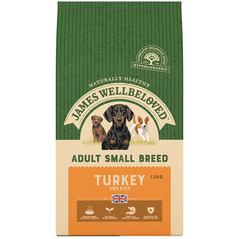 James Wellbeloved Adult Small Breed Tacchino & Riso