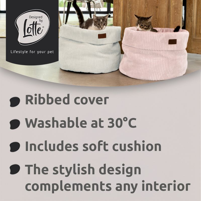 Designed by Lotte Ribbed macskakosár