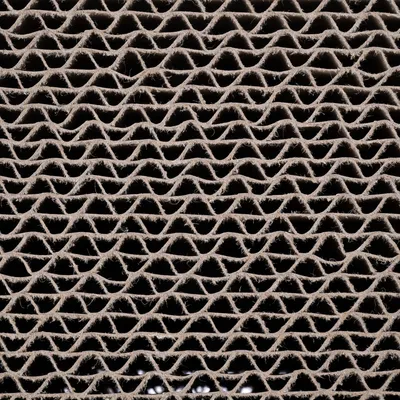 Wellpappestruktur aus braunem Karton, geeignet für Kratzmöbel oder andere Produkte mit nachhaltigem Material.