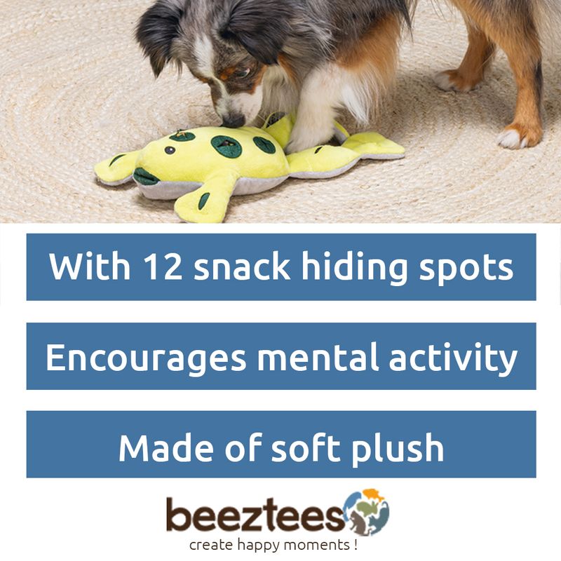 beeztees béka foglalkoztató játék kutyáknak