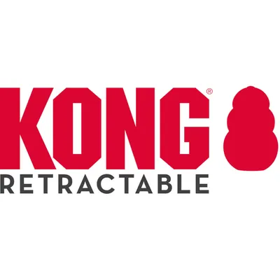 KONG Retractable. Όνομα μάρκας με κόκκινο λογότυπο KONG.