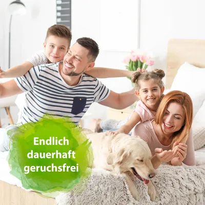 Text im Bild: Endlich dauerhaft geruchsfrei.