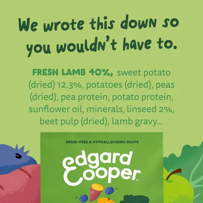Edgard & Cooper Medium Adult Hond Lam graanvrij